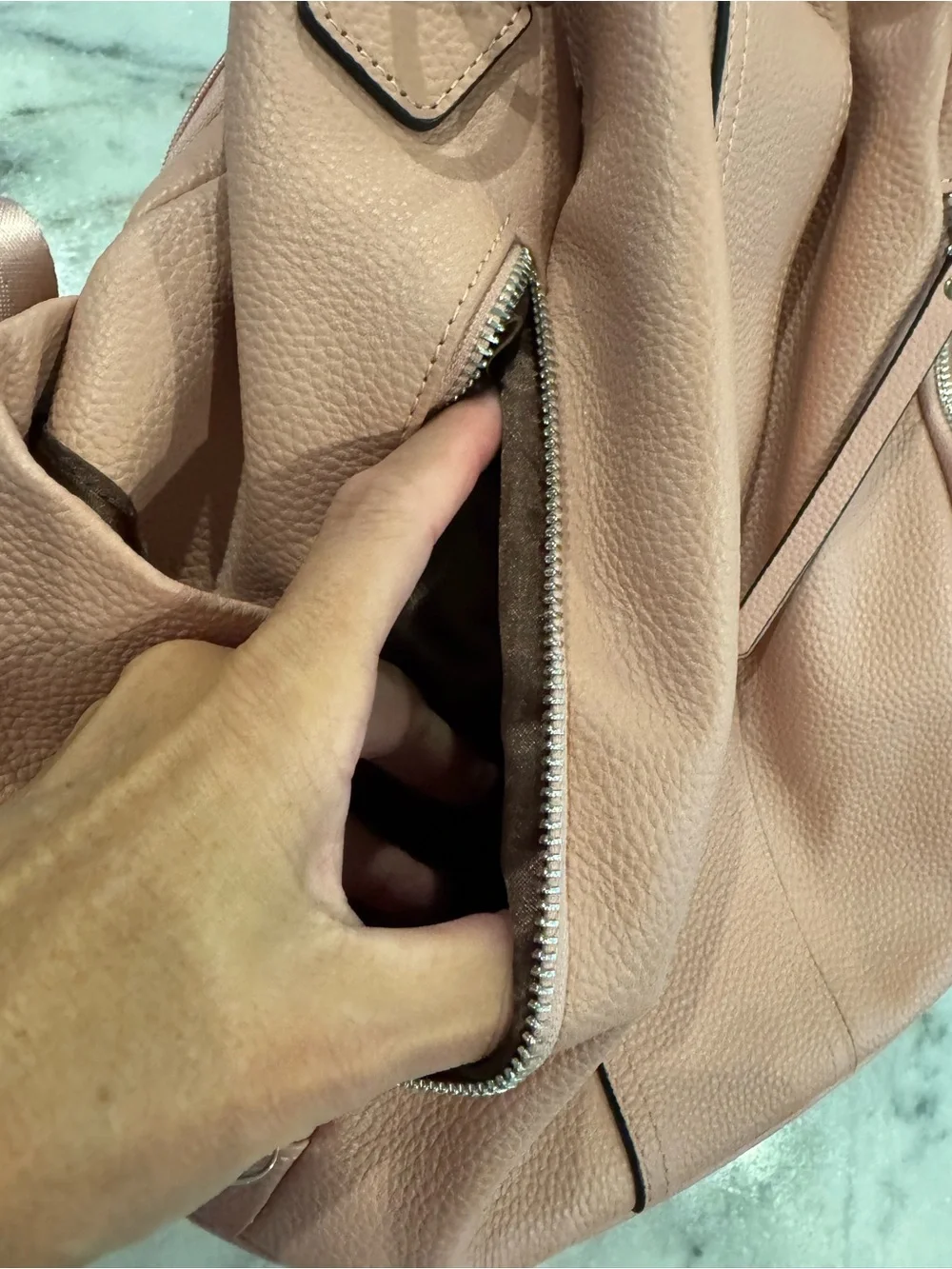 Antitheft Convertible Backpack Purse in Dusty Pink